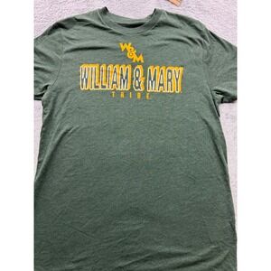 William & Mary Tribe Mens Large Heather Green Graphic T-Shirt New